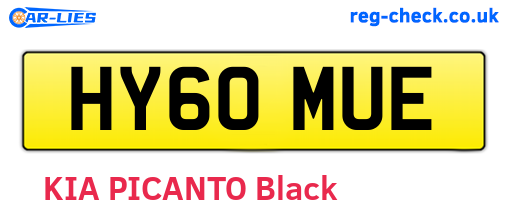 HY60MUE are the vehicle registration plates.