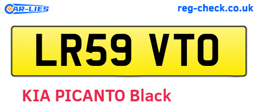 LR59VTO are the vehicle registration plates.