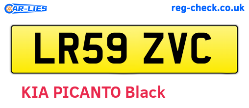 LR59ZVC are the vehicle registration plates.