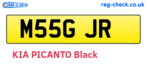 M55GJR are the vehicle registration plates.