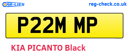 P22MMP are the vehicle registration plates.