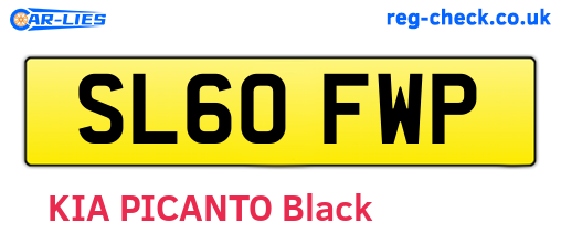 SL60FWP are the vehicle registration plates.