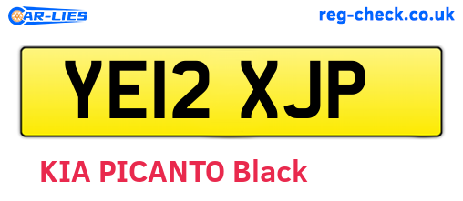 YE12XJP are the vehicle registration plates.