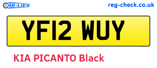 YF12WUY are the vehicle registration plates.