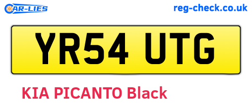 YR54UTG are the vehicle registration plates.