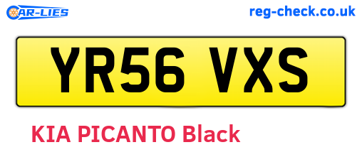 YR56VXS are the vehicle registration plates.