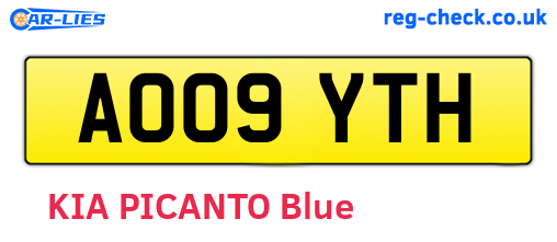AO09YTH are the vehicle registration plates.