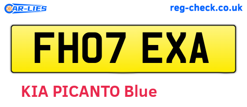 FH07EXA are the vehicle registration plates.