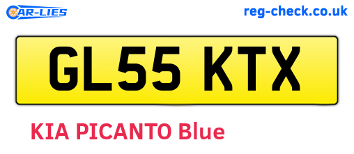 GL55KTX are the vehicle registration plates.