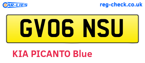 GV06NSU are the vehicle registration plates.