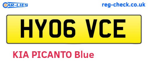 HY06VCE are the vehicle registration plates.