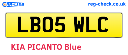 LB05WLC are the vehicle registration plates.