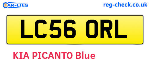 LC56ORL are the vehicle registration plates.