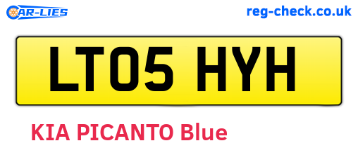 LT05HYH are the vehicle registration plates.