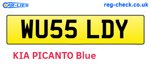 WU55LDY are the vehicle registration plates.