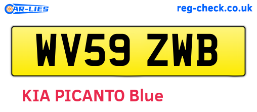 WV59ZWB are the vehicle registration plates.