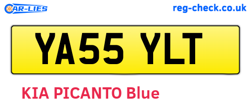 YA55YLT are the vehicle registration plates.