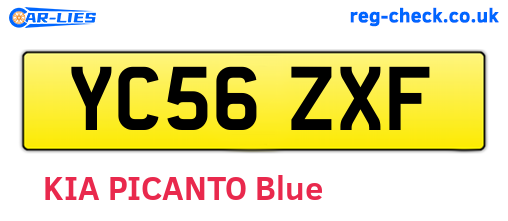 YC56ZXF are the vehicle registration plates.