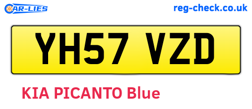 YH57VZD are the vehicle registration plates.