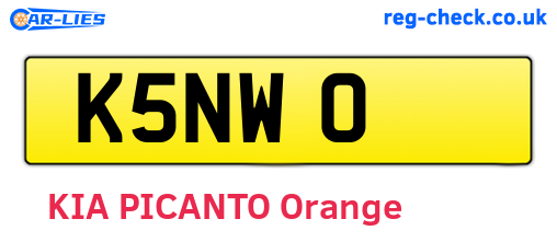 K5NWO are the vehicle registration plates.