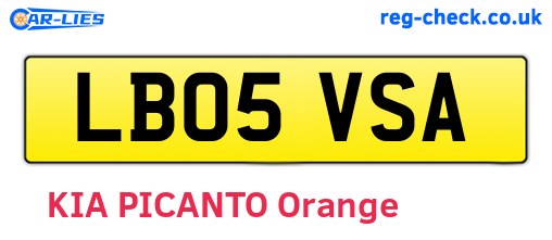 LB05VSA are the vehicle registration plates.