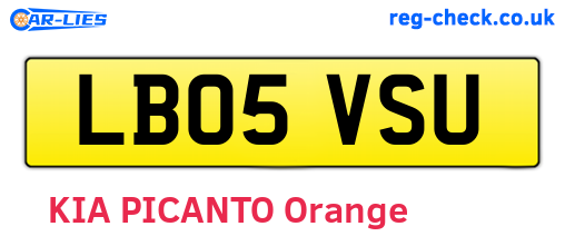 LB05VSU are the vehicle registration plates.