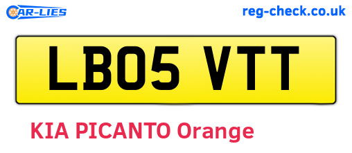 LB05VTT are the vehicle registration plates.