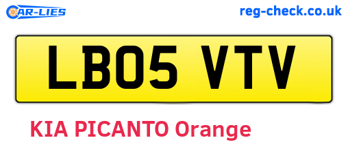 LB05VTV are the vehicle registration plates.