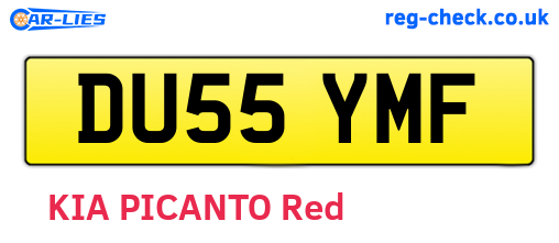 DU55YMF are the vehicle registration plates.