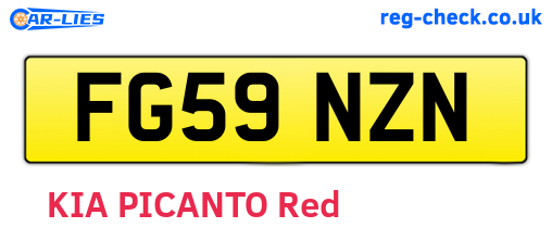 FG59NZN are the vehicle registration plates.
