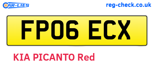 FP06ECX are the vehicle registration plates.