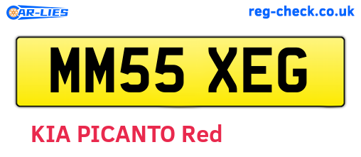 MM55XEG are the vehicle registration plates.