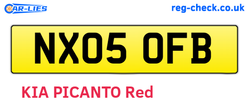 NX05OFB are the vehicle registration plates.