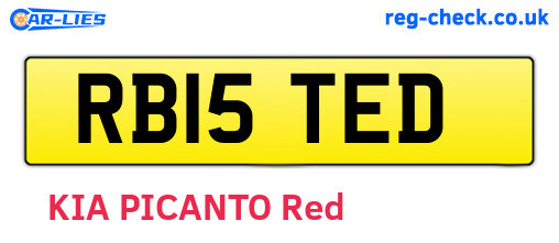 RB15TED are the vehicle registration plates.
