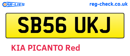SB56UKJ are the vehicle registration plates.