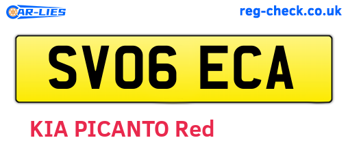 SV06ECA are the vehicle registration plates.