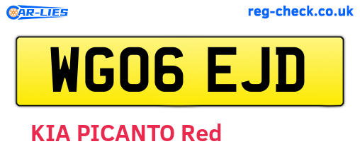 WG06EJD are the vehicle registration plates.