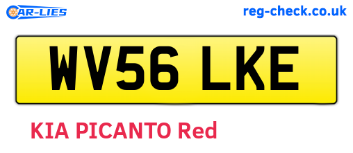 WV56LKE are the vehicle registration plates.