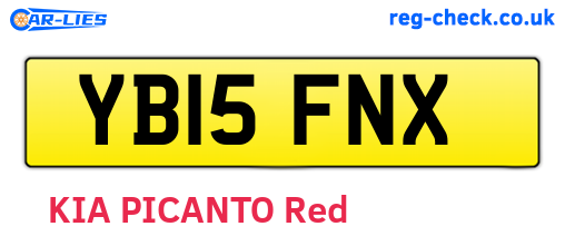 YB15FNX are the vehicle registration plates.
