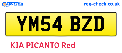 YM54BZD are the vehicle registration plates.