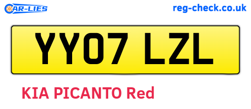 YY07LZL are the vehicle registration plates.