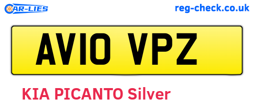 AV10VPZ are the vehicle registration plates.