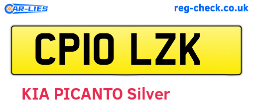 CP10LZK are the vehicle registration plates.