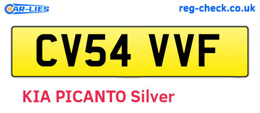 CV54VVF are the vehicle registration plates.