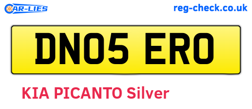 DN05ERO are the vehicle registration plates.
