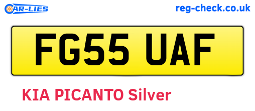 FG55UAF are the vehicle registration plates.