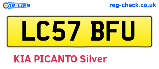 LC57BFU are the vehicle registration plates.
