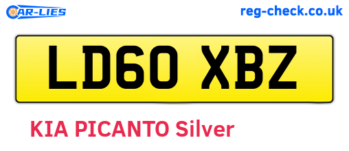 LD60XBZ are the vehicle registration plates.