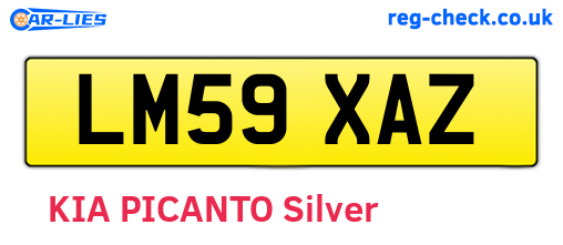 LM59XAZ are the vehicle registration plates.