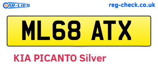 ML68ATX are the vehicle registration plates.